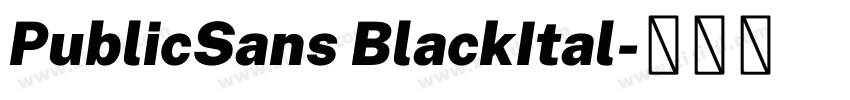 PublicSans BlackItal字体转换